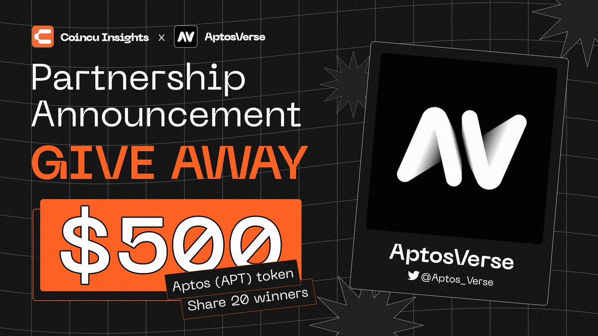 🎢 𝐂𝐎𝐈𝐍𝐂𝐔 $𝟓𝟎𝟎 𝐆𝐈𝐕𝐄𝐀𝐖𝐀𝐘

🎁 $500 Aptos (APT) share 20 winners
➖ $25 APT each

𝘏𝘰𝘸 𝘵𝘰 𝘌𝘯𝘵𝘦𝘳:
🔘Follow <a href="/Aptos_Verse/">AptosVerse 🌐 aptOS</a>
🔘❤️&amp; Retweet, tag 3 friends
🔘 Join t.me/Cryptonews_Fla…

⏱End Date: June 14

➡️ Winners Claim by Aptos wallet

🅖🅞🅞🅓 🅛🅤🅒🅚