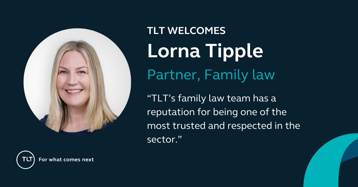 TLT LLP (@tlt_llp) on Twitter photo š¤ We have appointed Lorna Tipple as partner in the family law team, strengthening our family law capabilities and further expanding our footprint in Birmingham.
Read the full story on our website: tlt.com/insights-and-e⦠š¤ We have appointed Lorna Tipple as partner in the family law team, strengthening our family law capabilities and further expanding our footprint in Birmingham.
Read the full story on our website: tlt.com/insights-and-eā¦