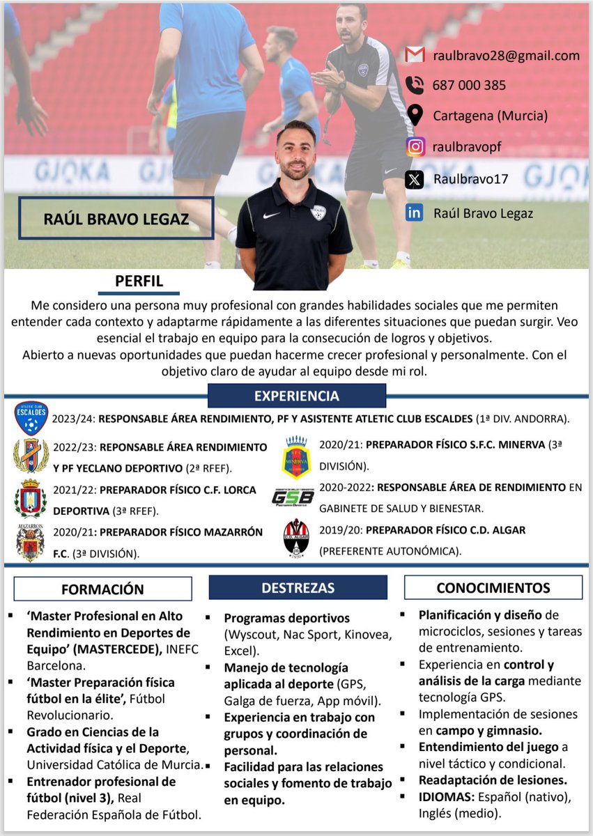 RaulBravo17's tweet photo. ¡EN BUSCA DE UNA NUEVA OPORTUNIDAD! 💪⚽️ https://t.co/lIy26X0pps