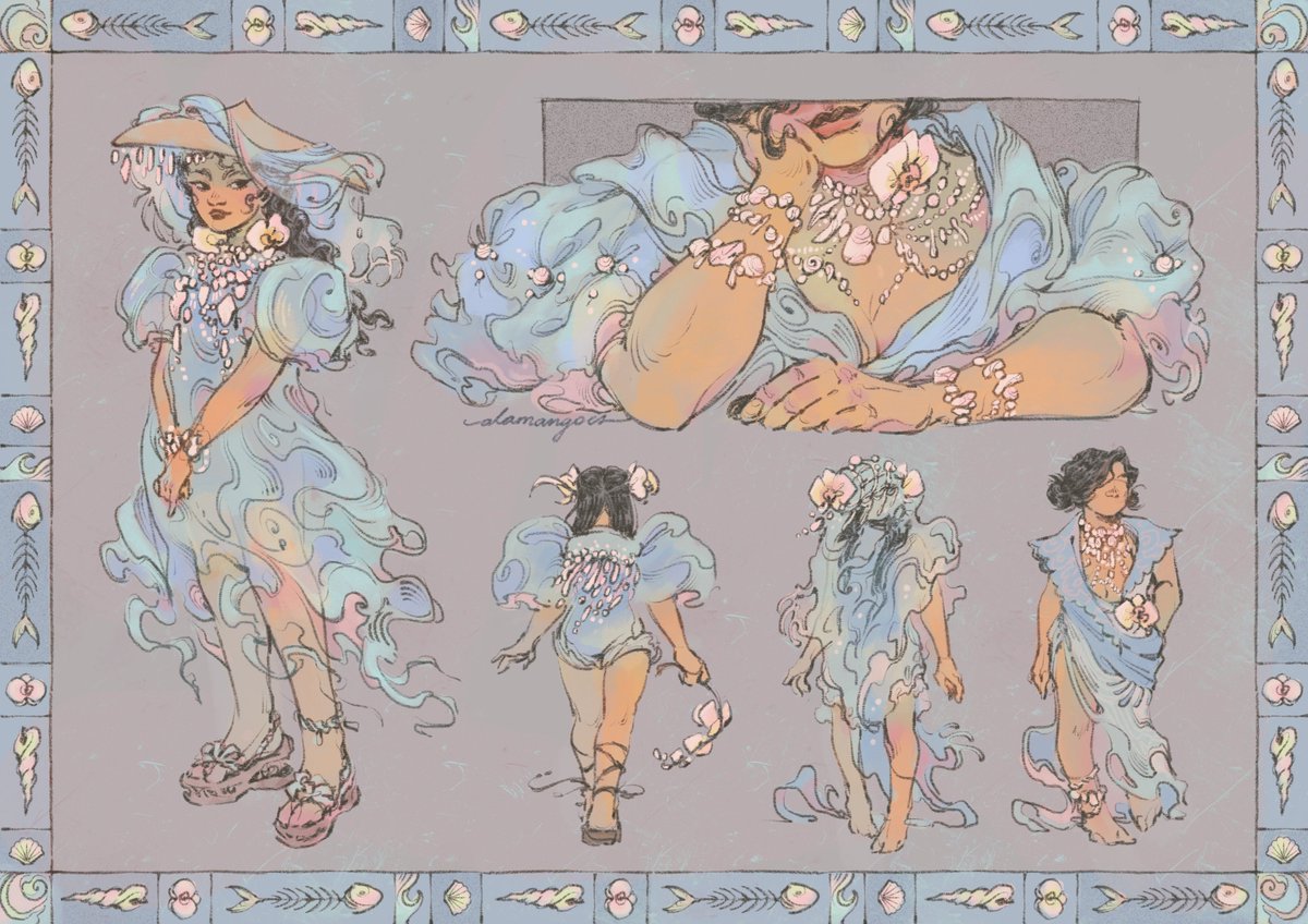 alamangoes's tweet photo. 🌊 🐚🐟🩵🪸🤍🦪

sea inspired filipiniana sketches https://t.co/NX6hqMjkOF