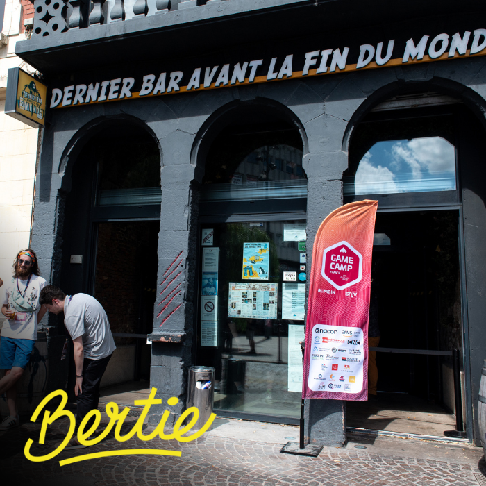 GameCampFrance's tweet photo. ⭐ [SPONSOR] ⭐

Nous sommes ravi·es de compter @BertieFormation parmi les sponsors du #GameCamp !

Pour l'occasion, un jeu concours réservé aux participant·es de l’événement est organisé pour tenter de remporter une formation :
📝 https://t.co/cFc2jgfYwC
📅 Tirage au sort le 2 juillet

De plus, Le Dernier Bar avant la Fin du Monde prendra pour la soirée d’accueil du dimanche 23 juin les couleurs de Bertie !
⏰ À partir de 18h00

Bertie Formation est le centre de formation professionnelle du jeu vidéo et de l'animation, crée par les associations @GameOnlyFr  et @capital_games. Grâce à un réseau étroit composé des professionnel.les de la filière du jeu vidéo et de l’animation et des acteurs publics de la formation, l’équipe Bertie élabore, structure et conçoit des formations au plus proche des besoins de l’industrie.

➡️ https://t.co/LhUBqx43o8