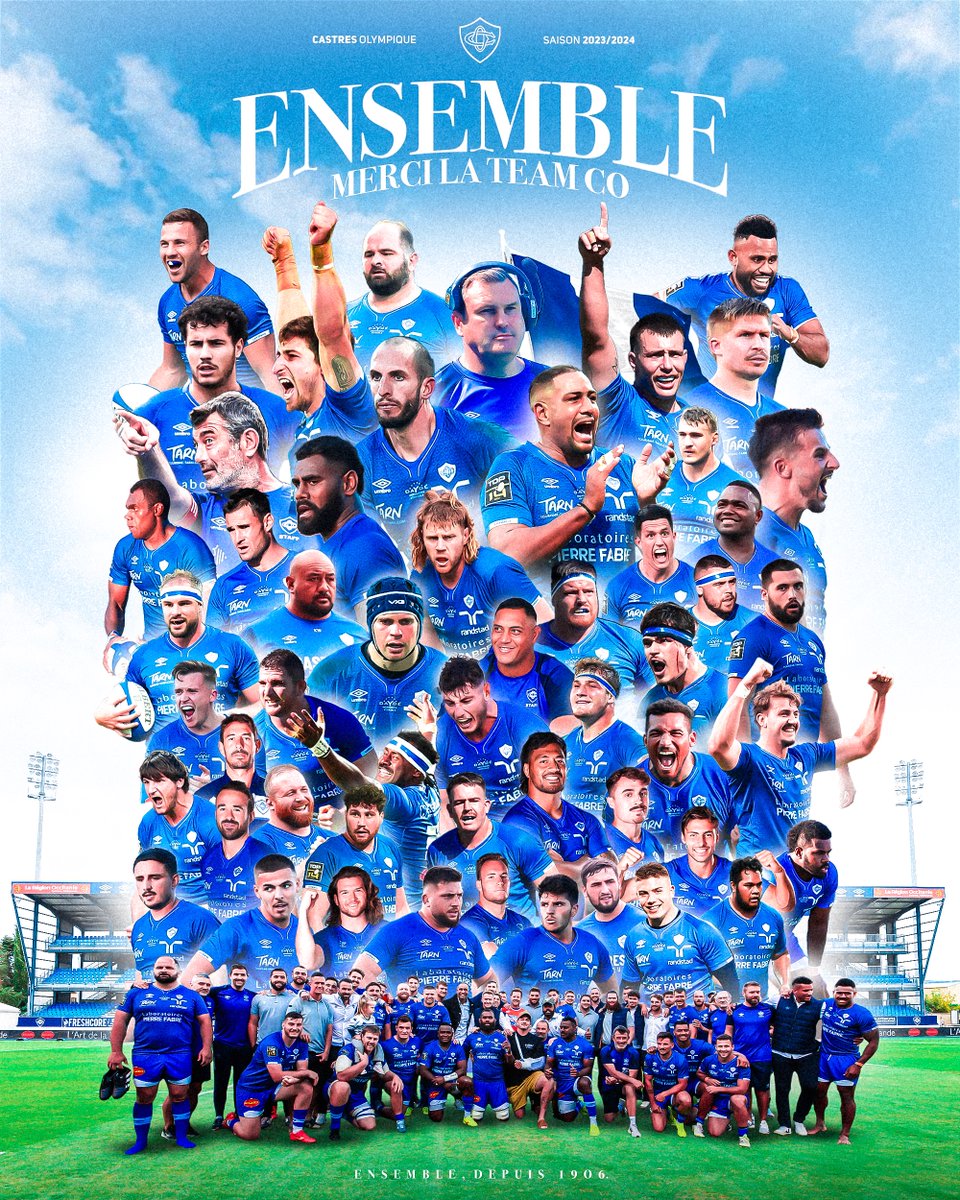 CastresRugby's tweet photo. 𝑱𝒐𝒖𝒆𝒖𝒓𝒔, 𝒔𝒕𝒂𝒇𝒇, 𝒑𝒂𝒓𝒕𝒆𝒏𝒂𝒊𝒓𝒆𝒔, 𝒔𝒖𝒑𝒑𝒐𝒓𝒕𝒆𝒓𝒔, 𝒃𝒆́𝒏𝒆́𝒗𝒐𝒍𝒆𝒔... Merci à tous pour cette saison 2023-2024 riche en émotions. 🫶

Rendez-vous la saison prochain pour continuer l'aventure 𝒆𝒏𝒔𝒆𝒎𝒃𝒍𝒆 ! 🔵⚪️

#TeamCO https://t.co/tILMXw308M