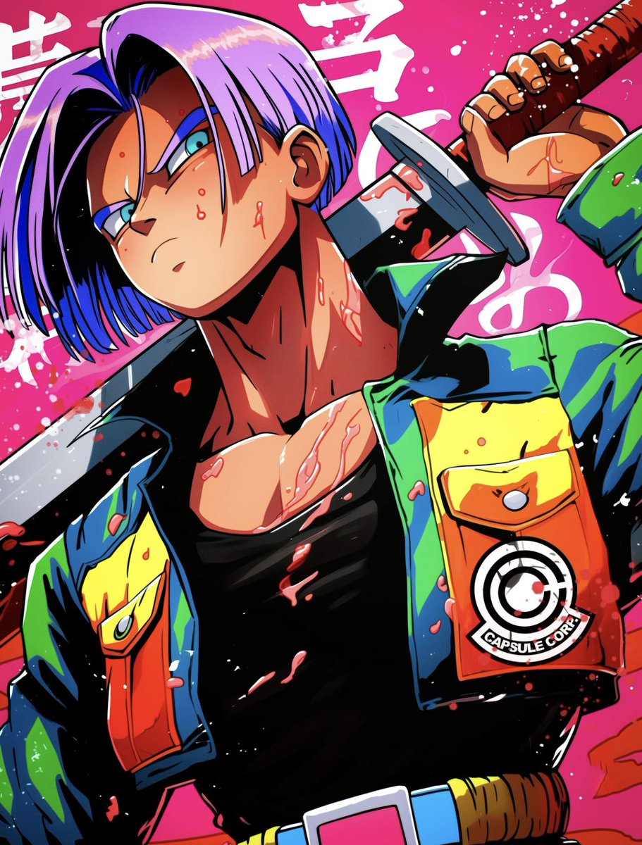Cyber Trunks, some bright colours on this one. 🗡️🔮✍️
.
.
#dbz #trunks #futuretrunks #cyberpunk
