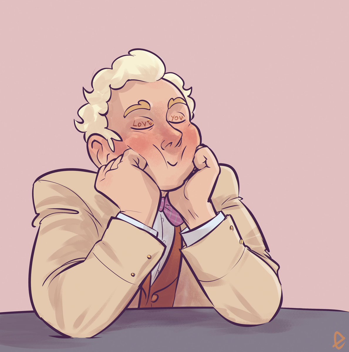 EnaBuns's tweet photo. Day 9! Heres a little Indiana Jones reference for you cuties also crowley in a tweed 3 piece suit?? 🤰🏻🤰🏻🤰🏻🤰🏻
#GoodOmensArt #goodomens #drawpride #ineffablehusbands #indianajones https://t.co/wqfG630UoF