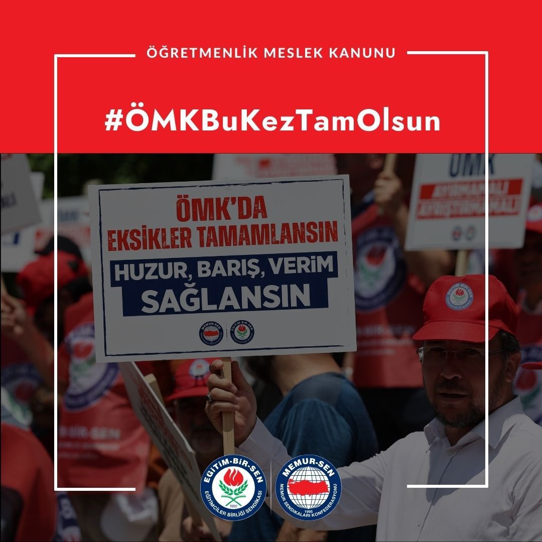 Eğitimde huzur ve barış için eksikleri tamamlansın #ÖMKBuKezTamOlsun