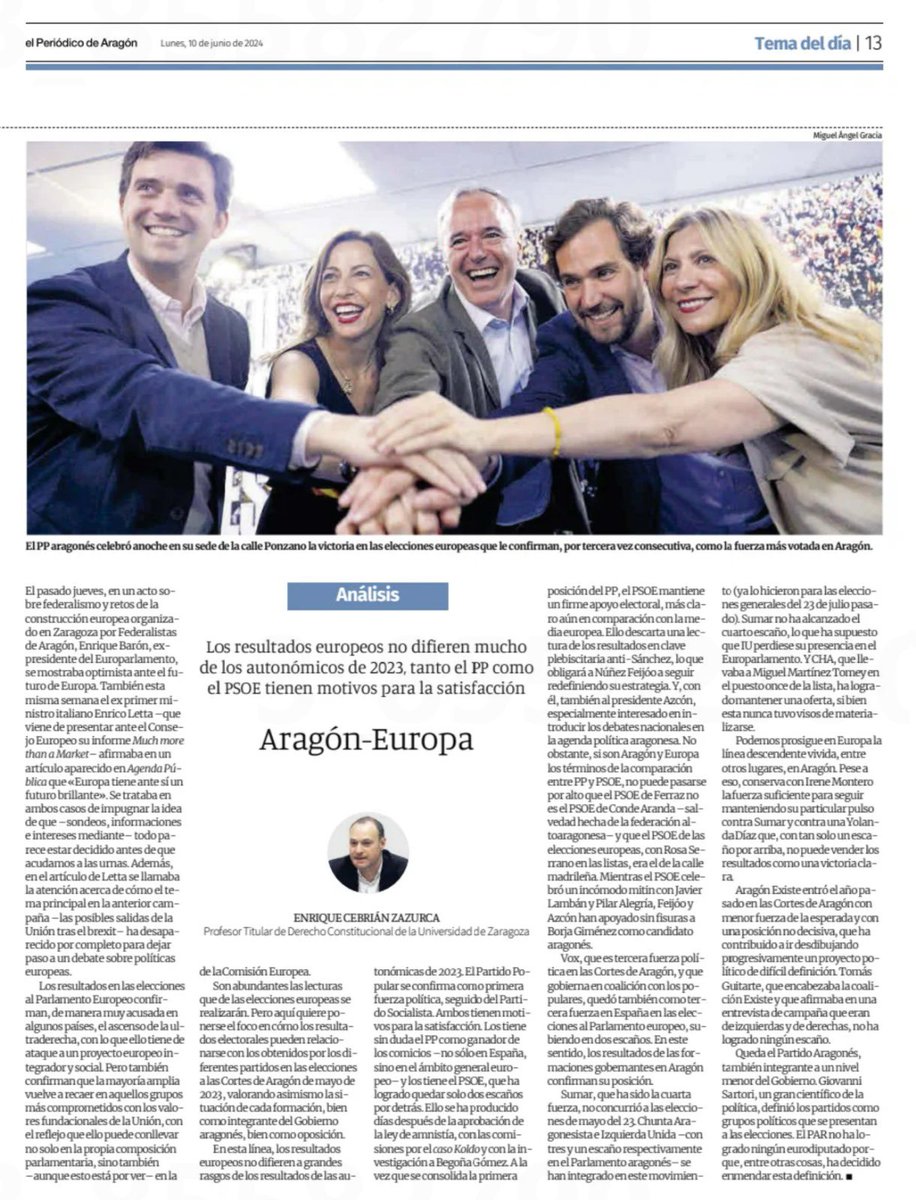 Enrique Cebrián Zazurca (@enriquecebrianz) on Twitter photo Analizo en <a href="/periodicoaragon/">El Periódico de Aragón</a> las elecciones europeas con el foco puesto en Aragón y con menciones a <a href="/Fed_Aragon/">FederalistasdAragón</a>, <a href="/EnricoLetta/">Enrico Letta</a> y <a href="/a_publica/">Agenda Pública</a>. Analizo en <a href="/periodicoaragon/">El Periódico de Aragón</a> las elecciones europeas con el foco puesto en Aragón y con menciones a <a href="/Fed_Aragon/">FederalistasdAragón</a>, <a href="/EnricoLetta/">Enrico Letta</a> y <a href="/a_publica/">Agenda Pública</a>.
