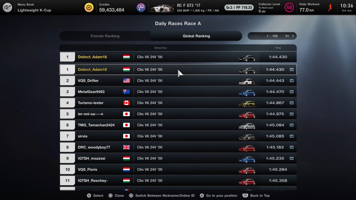 2nd daily race A world record in a row! Both of them were fun except the horrible chicanes😂
<a href="/Dstinct_GG/">Dstinct Gaming</a> <a href="/thegranturismo/">Gran Turismo</a>