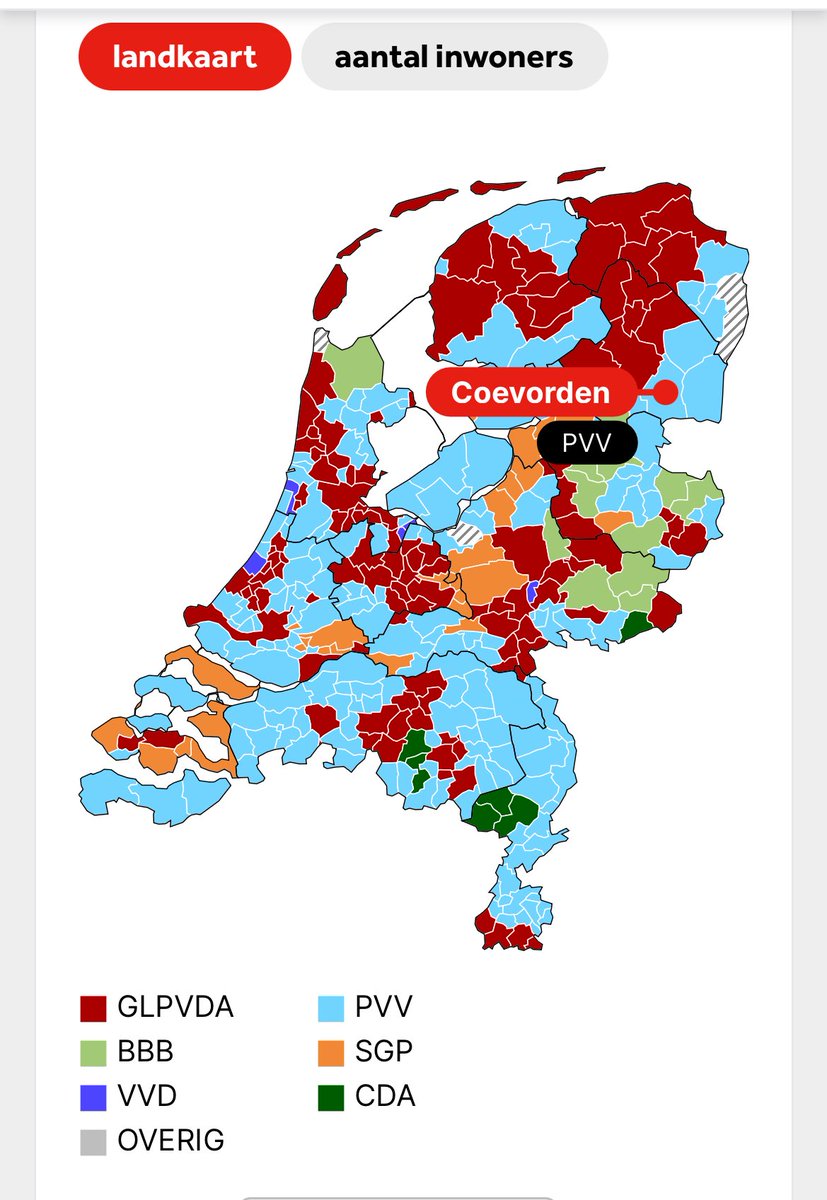 Binnenhofmeter's tweet photo. @mariannezw @mauricedehond wat is het verschil tussen PVV/Volt t.a.v. restzetel? Aangezien Den Helder, Putten en Westerwolde nog moeten binnenkomen, kan Volt zetel nog verliezen aan PVV? https://t.co/qXA2zqzMyL