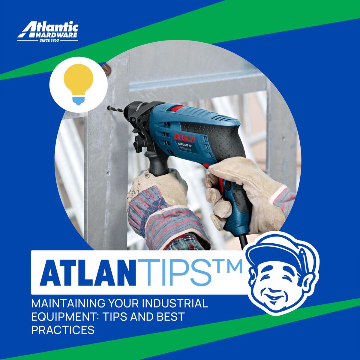 ATLANTIP| Best practice for optimized equipment maintenance: 

Correct Use
-Attempting to use your equipment for things it wasn’t designed for will result in
premature wear and tear and may
lead to equipment failure. 

#atlantichardware #atlantip
#cebuhardware