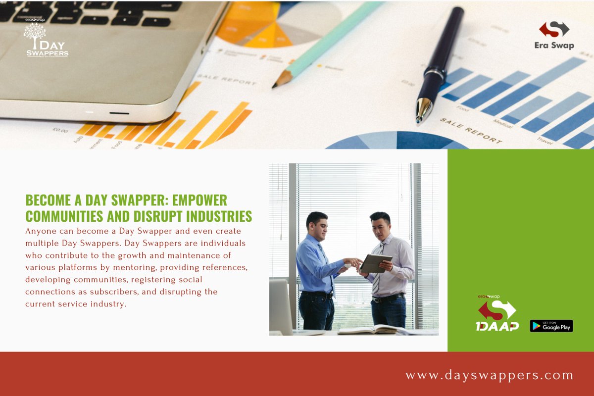 BetDeEx's tweet photo. #DaySwappers are individuals who contribute to the growth and maintenance of various platforms by mentoring, providing references, developing communities, registering social connections as subscribers, and disrupting the current service industry. https://t.co/UMrGndkEn1
