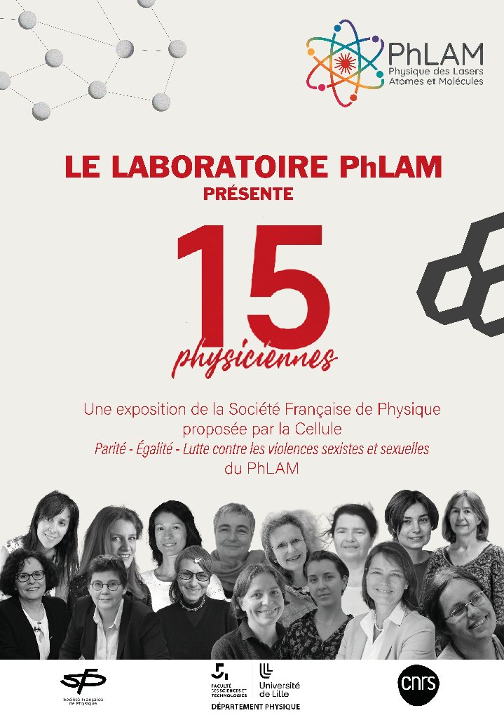 CNRS Hauts-de-France (@cnrs_hdf) on Twitter photo #Expo | Découvrez "15 physiciennes"!
Cette exposition met à l'honneur des portraits de femmes scientifiques, retracent leurs parcours et leurs recherches, rendant visibles leurs contributions aux avancées scientifiques
📍 <a href="/LILLIADlci/">LILLIAD</a>
🗓️ 10/06 au 10/07
➡️ hauts-de-france.cnrs.fr/fr/evenement/1… #Expo | Découvrez "15 physiciennes"!
Cette exposition met à l'honneur des portraits de femmes scientifiques, retracent leurs parcours et leurs recherches, rendant visibles leurs contributions aux avancées scientifiques
📍 <a href="/LILLIADlci/">LILLIAD</a>
🗓️ 10/06 au 10/07
➡️ hauts-de-france.cnrs.fr/fr/evenement/1…