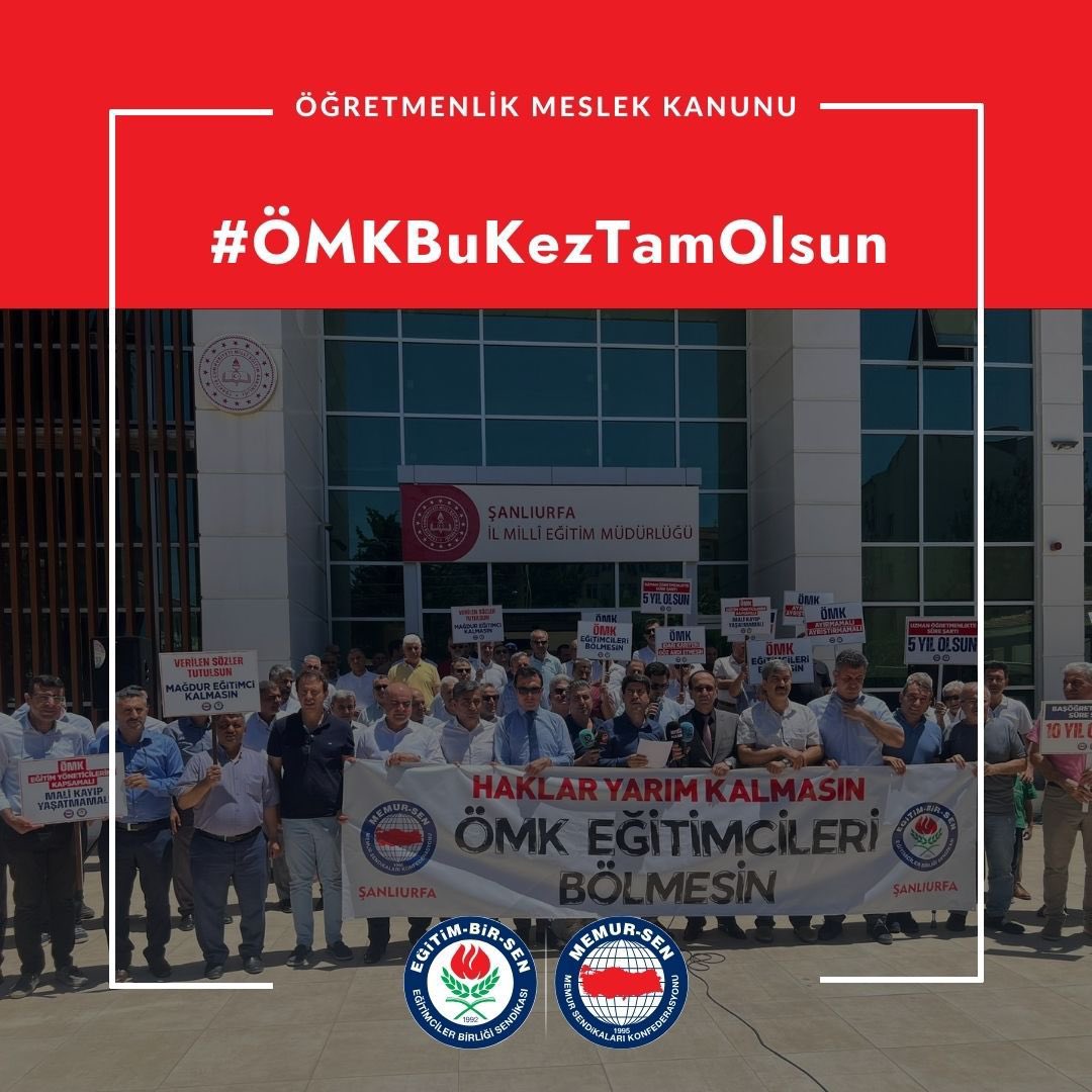Şube müdürleri başta olmak üzere her kademeden eğitimciyi kapsasın ve #ÖMKBuKezTamOlsun diyoruz.
