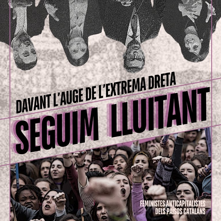 argelaguesxtv's tweet photo. Des de la xarxa Feministes Anticapitalistes dels Països Catalans ens reafirmem en la lluita. Per molt que l'extrema dreta guanye terreny a les institucions, per molts atacs racistes, LGTBfòbics, masclistes i feixistes, ens hi trobaran de cara. Les feministes seguim lluitant!✊💜 https://t.co/Mr28LvLh8x