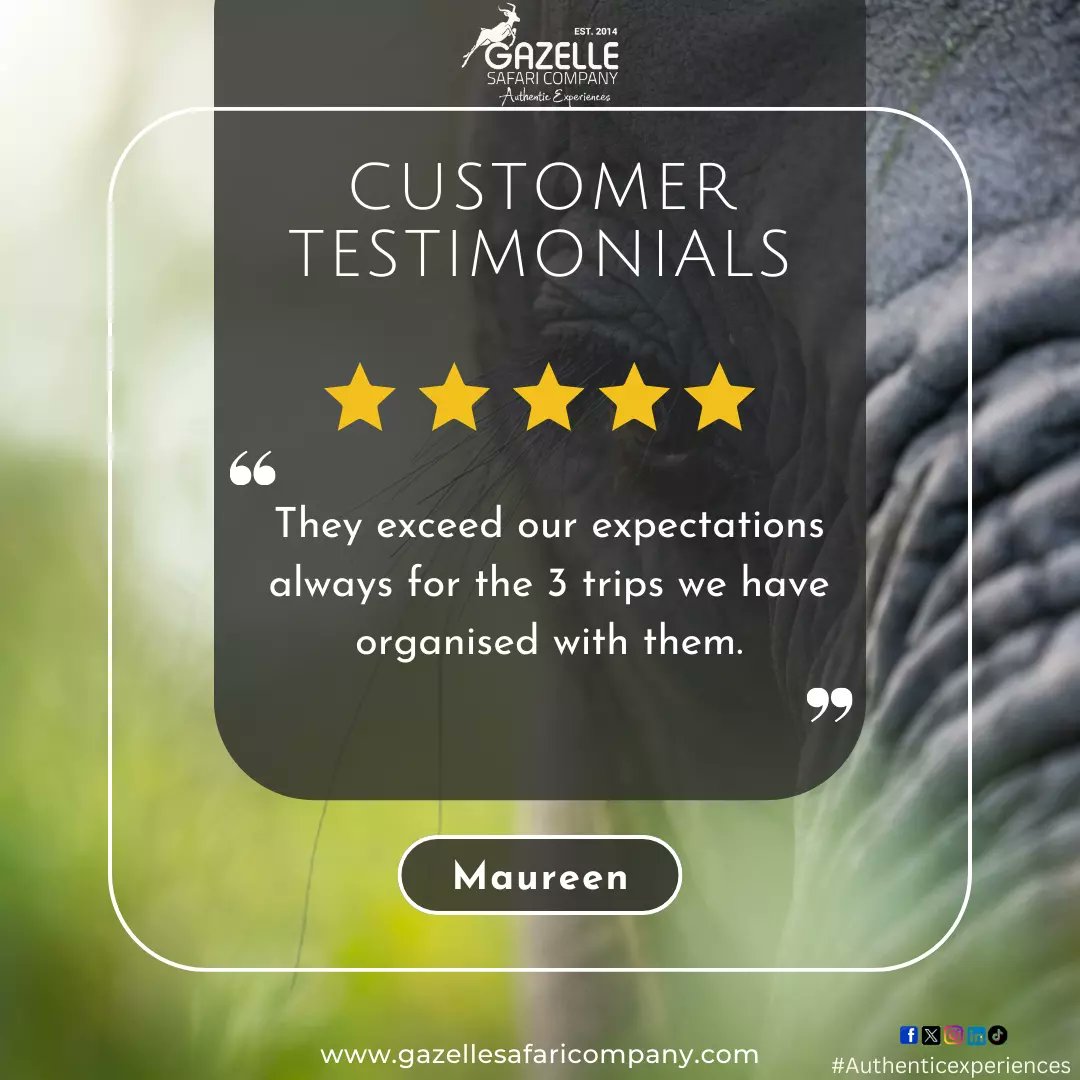 GazelleAfrica's tweet image. Our clients are not trophies🏆that we are showing off but we are always honoured by the gratitude they express.

When we say we provide the most #AuthenticExperiences, don’t just take our word for it!

Listen to what they have to say⤵️

🌐gazellesafaricompany.com 

#Travel