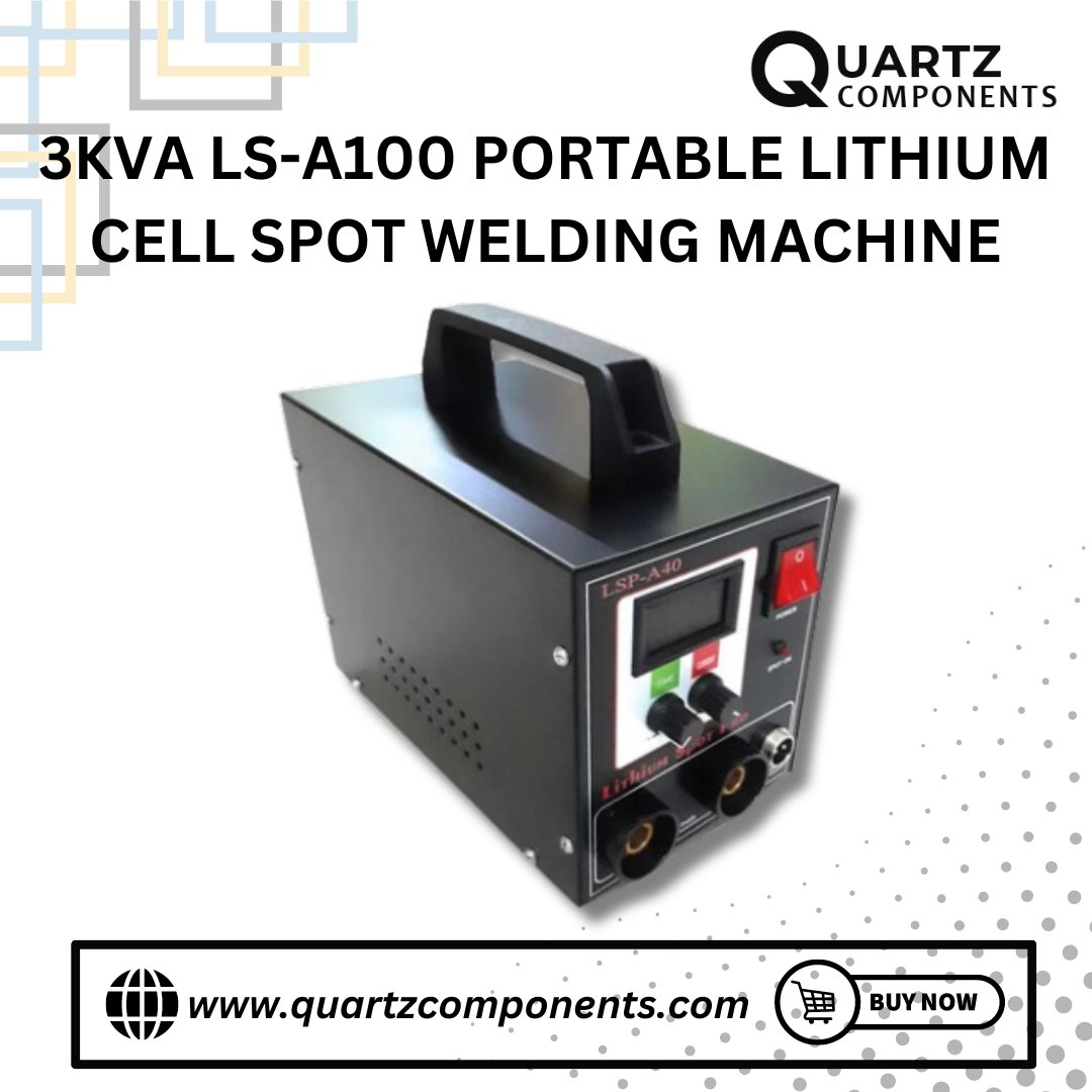 quartzcomponent's tweet image. Introducing the 3KVA LS-A100 Portable #LithiumCell #SpotWelding Machine! Perfect for #batterypack assembly with its double pen and pedal. Get precision, efficiency, and portability in one powerful tool.

quartzcomponents.com/collections/po…

 #PortableWelding #Tech #weldingmachine #cellspot