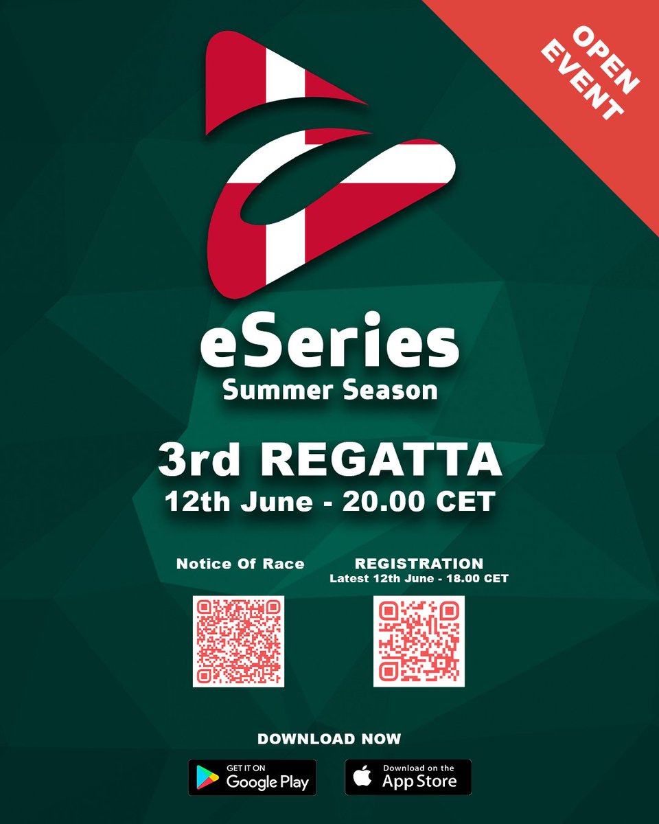 Danish eSeries | Regatta 3 
Sign-up is open.
Will be LIVE streamed together with <a href="/EsailingTV/">eSailing TV</a>. 

Sign-up here: forms.gle/yp9LTPE5RdH6vs…

See you all online.