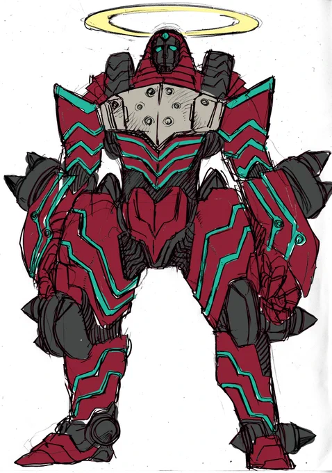 オリジナル人型も色々デザインしています。 #ロボットの日 
