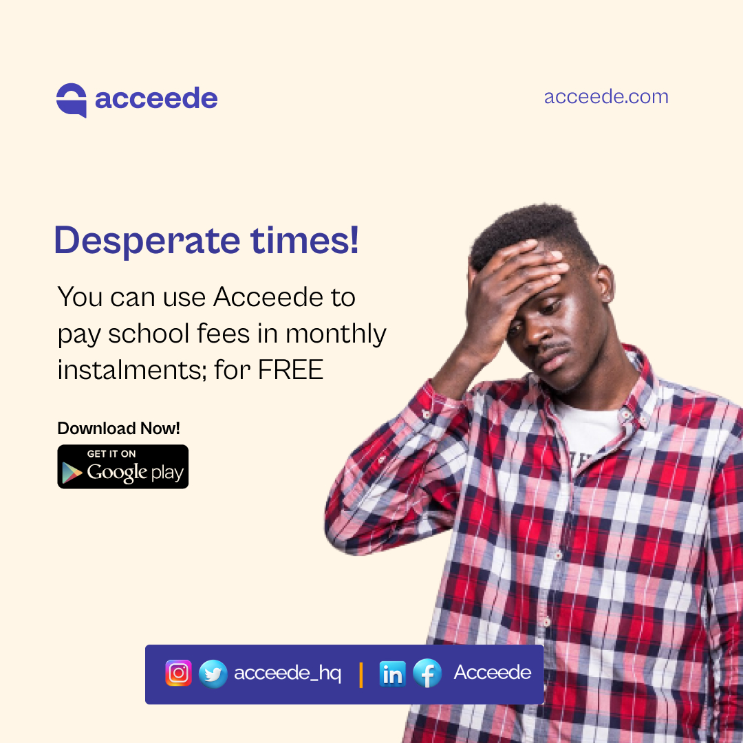 Acceede_hq's tweet photo. 🎒💸 Parents, say goodbye to paying school fees in bulk!

With Acceede, pay your child's school fees in easy, stress-free monthly installments. No more bulk payments, no more financial strain.

🎉 The best part? It's absolutely FREE! No hidden charges, no extra fees. https://t.co/kNX7VQhmX6