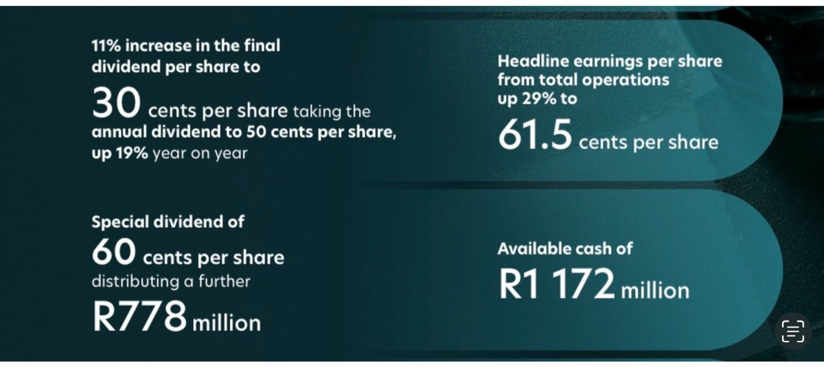Admirable double-digit growth <a href="/alexforbes/">Alexforbes</a> and positive AUM flows while competition bleeds assets. Thrilled with my higher regular and surprise special dividends. 🙏👏 Dawie and team.
