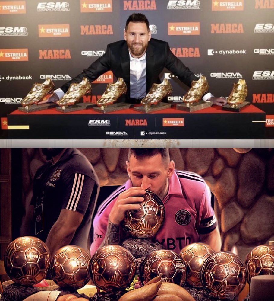 Football records that will never ever going to be broken😱

A massive Thread🧵 

1. Lionel Messi winning 8 Balon D’ors &amp; 6 golden boots