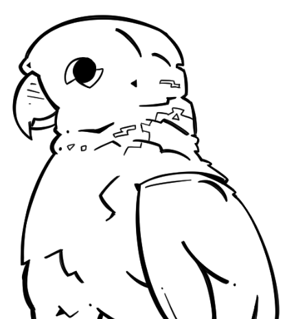 4 pages left to ink for chapter 8! Did you know there are parrots in sf? 