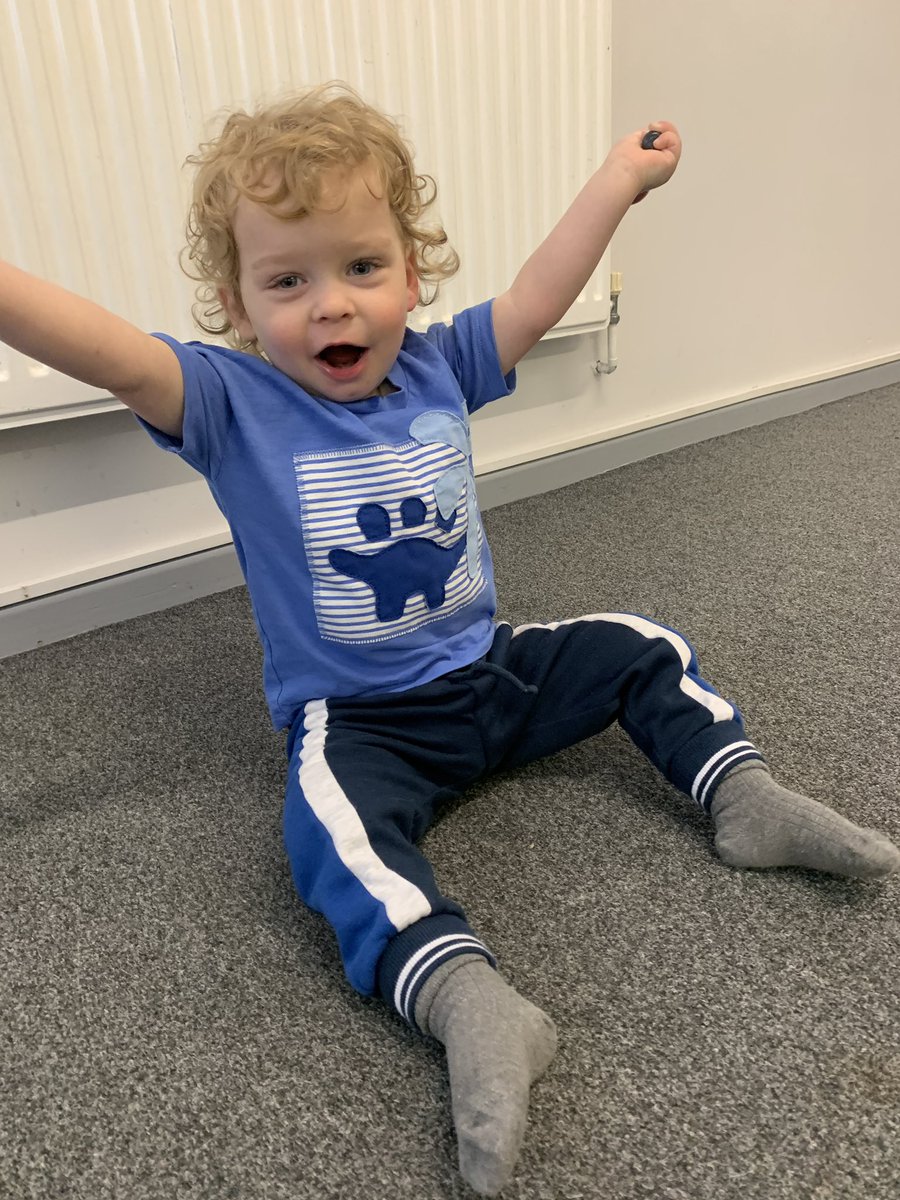 Somebody enjoyed their ‘Little Toes’ dance class  😂