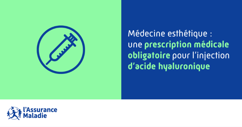 Assur_Maladie's tweet photo. #Santé des #assurés | Depuis le 1er juillet, les dispositifs contenant de l’#AcideHyaluronique sont accessibles uniquement sur prescription médicale pour les patients ou clients et, pour les médecins et chirurgiens-dentistes, dans le cadre de leur usage professionnel 👩‍⚕️