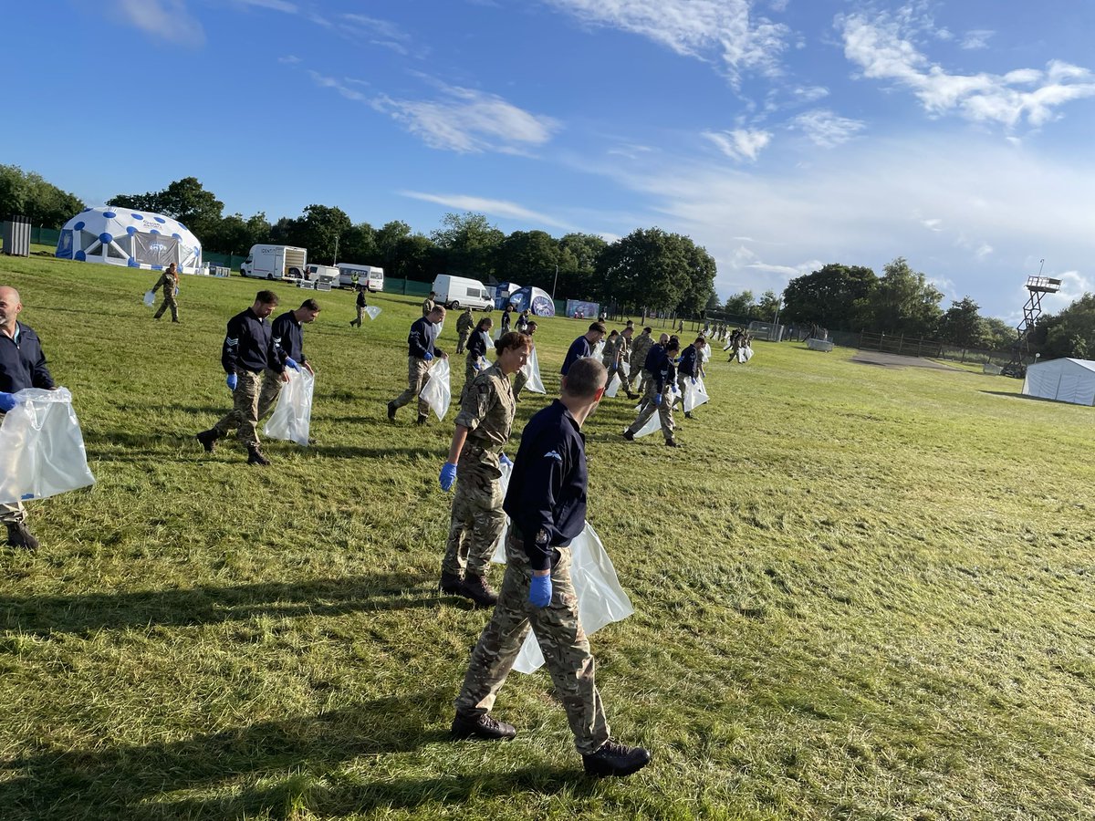StnCdrCos's tweet photo. An early start post @cosfordairshow to get the airfield ready for normal ops. Lots of smiling faces https://t.co/NMYYIubAz1