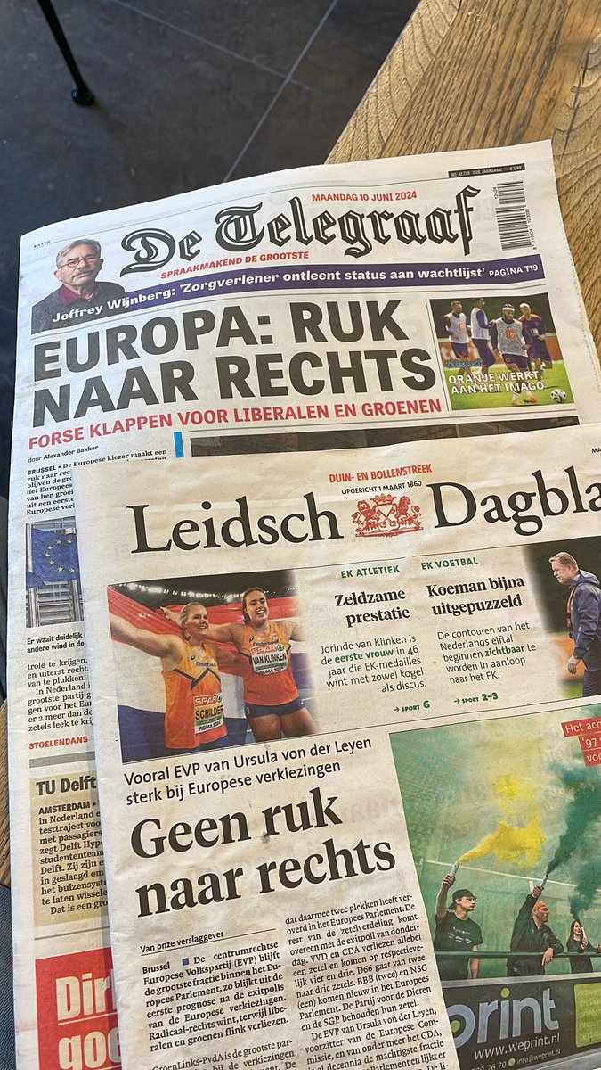 deSmaakmaker1's tweet photo. @leidschdagblad @telegraaf 1 uitgever, 2 verschillende krantenkoppen op dezelfde dag. Hoe moet ik dit lezen? https://t.co/ZaiDTJUSui