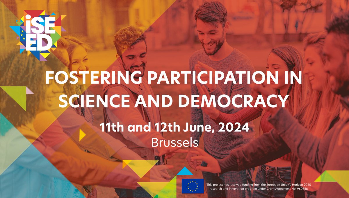 ISEED_EU's tweet photo. 🌈 TOMORROW we start in #Brussels our #FinalConference "Fostering Participation in Science and Democracy". 

It will feature public presentations of ISEED research, interactive discussions, and a poster session showcasing case studies! 👏🏽

Join us!! https://t.co/65lzCSoMpP https://t.co/KKE6DlQaOE