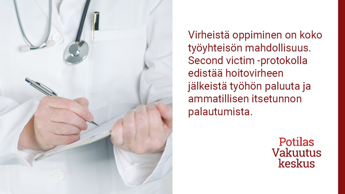 Potilasvakuutus's tweet photo. Hoitovirheet kuormittavat terveydenhuollon ammattilaisia, eivätkä kaikki tiedä, mistä apua voisi saada.
Second victim -protokolla pyrkii auttamaan ammattilaista tapahtuneen käsittelyssä ja siitä toipumisessa.
Lue lisää: https://t.co/7MqgpmKBES
#hoitovirhe #secondvictim https://t.co/hrFGiGgzs3