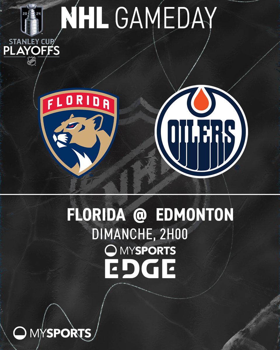 🔥 𝐋𝐚 𝐟𝐢𝐧𝐚𝐥𝐞 𝐝𝐞 𝐍𝐇𝐋 𝐬𝐮𝐫 𝐌𝐲𝐒𝐩𝐨𝐫𝐭𝐬 🔥

Ce soir, place à l'Acte IV de la finale de la coupe Stanley entre les <a href="/FlaPanthers/">Florida Panthers</a> et les <a href="/EdmontonOilers/">Edmonton Oilers</a>, avec les commentaires en anglais.

<a href="/NHL/">NHL</a> | #MySports | #HomeofHockey | #Jesuisfan