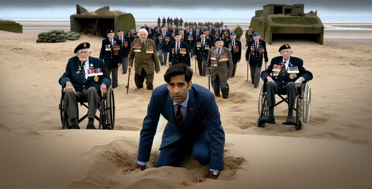 DallE summarising the state of British politics <a href="/RishiSunak/">Rishi Sunak</a>