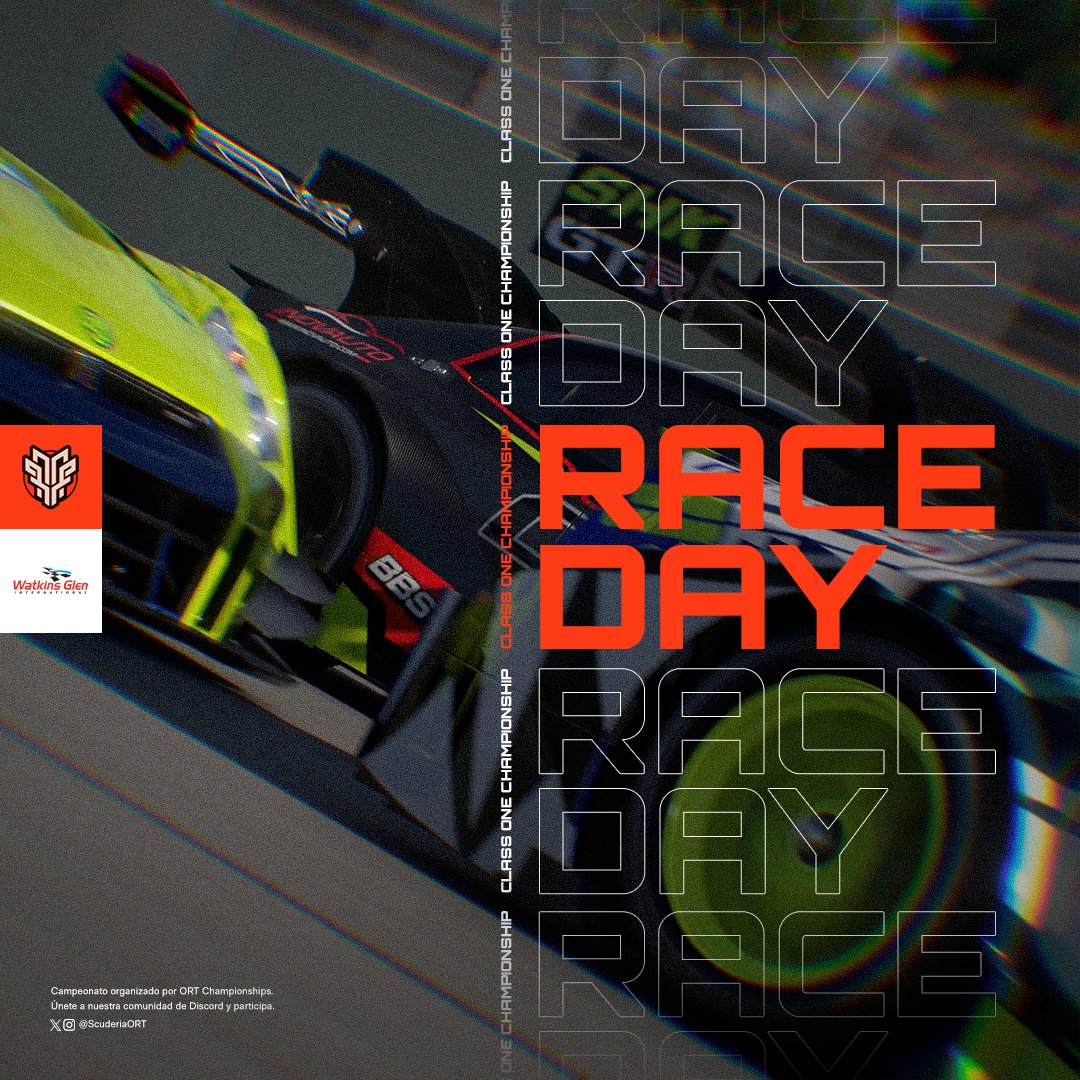 ORT Championships (@scuderiaort) on Twitter photo 🔥 RACE DAY 🔥
GP2 - <a href="/WGI/">Watkins Glen International</a>🇺🇸
#ClassOne
#YoCompitoEnORT #ORTChampionships 🔥 RACE DAY 🔥
GP2 - <a href="/WGI/">Watkins Glen International</a>🇺🇸
#ClassOne
#YoCompitoEnORT #ORTChampionships