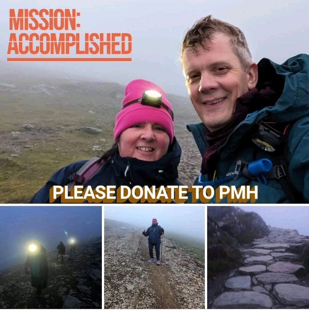 We've completed our Snowden for Sunrise challenge for PMH I wasn't really fit enough and my smile belies that it was truly horrendous. I'm hoping at a point when I hurt less I can look back and enjoy that I did it. You're not too late to donate to PMH: justgiving.com/page/andrea-se…