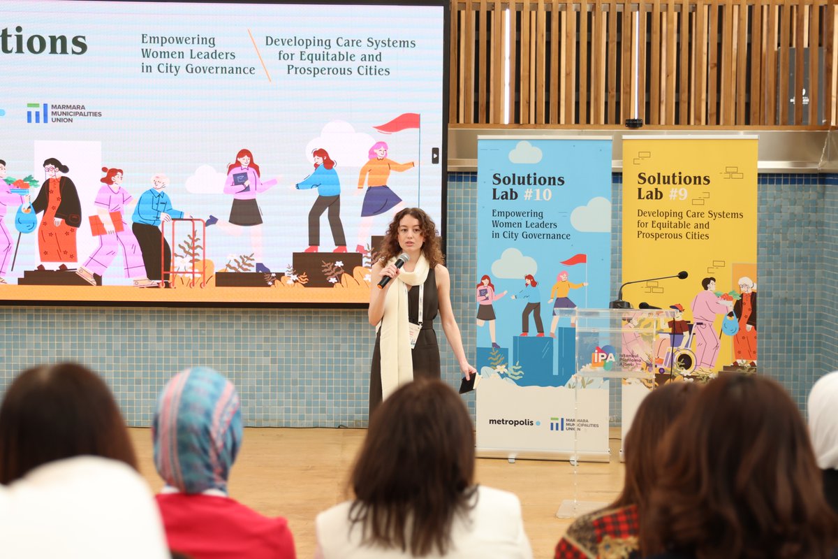 MMUTurkiye's tweet photo. Kicking off the #SolutionsLab: Developing Care Systems and Empowering Women Leaders workshop series in Istanbul, in collaboration with MMU and @metropolis_org, uniting 26 urban leaders coming from 11 cities such as Buenos Aires, São Paulo, Ramallah, Amman, Bogota and more. https://t.co/y61ESdt2df