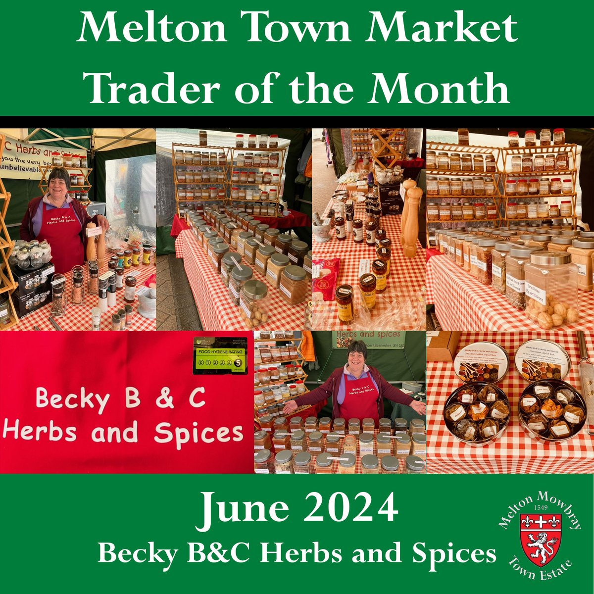 Welcome to Melton Town Market tomorrow! Don't forget, our esteemed Market Trader of the Month, Becky B&amp;C Herbs and Spices will be there on Tuesday for all your spicy needs!🌶🌶🌶️️️