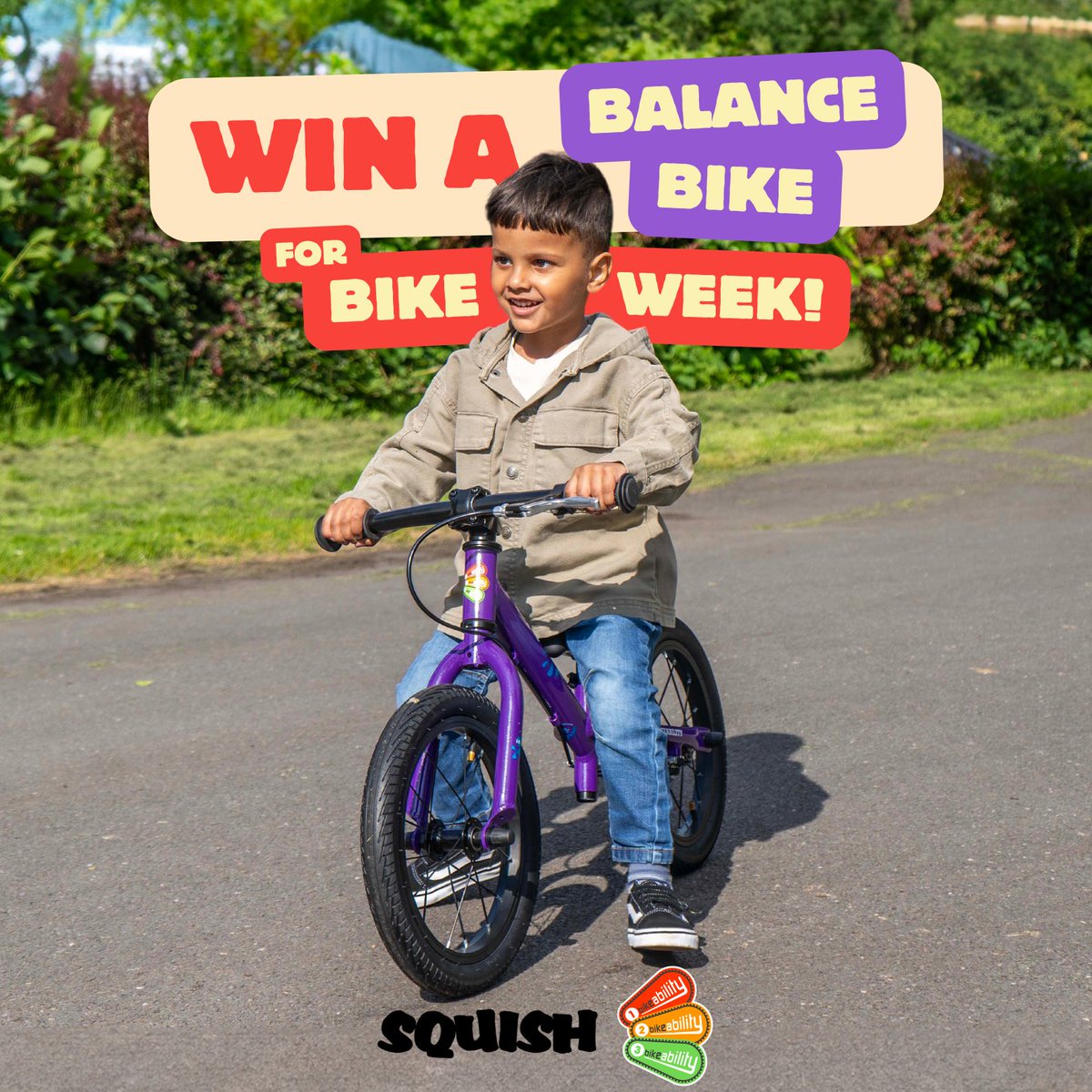This #BikeWeek we're introducing one more child to the world of cycling, with an exclusive Bikeability x Squish balance bike!

To #WIN:
💙 Like &amp; repost
✅ Follow <a href="/BikeabilityUK/">Bikeability</a> &amp; <a href="/SquishBikes/">Squish</a>
💬 Let us know below: Why are balance bikes brilliant?

Closes Sun 16 Jun. T&amp;Cs apply.