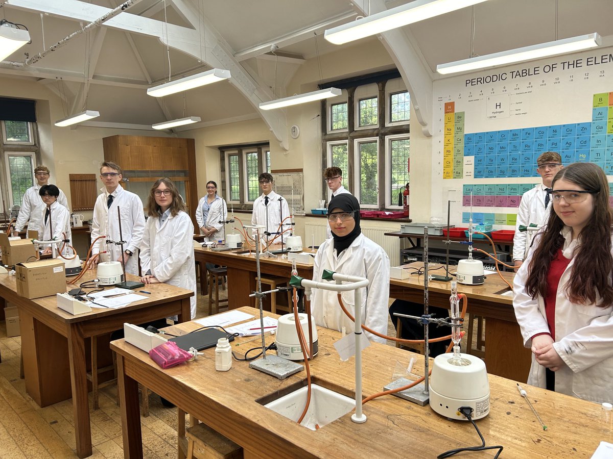 Lower sixth organic synthesis on Monday morning