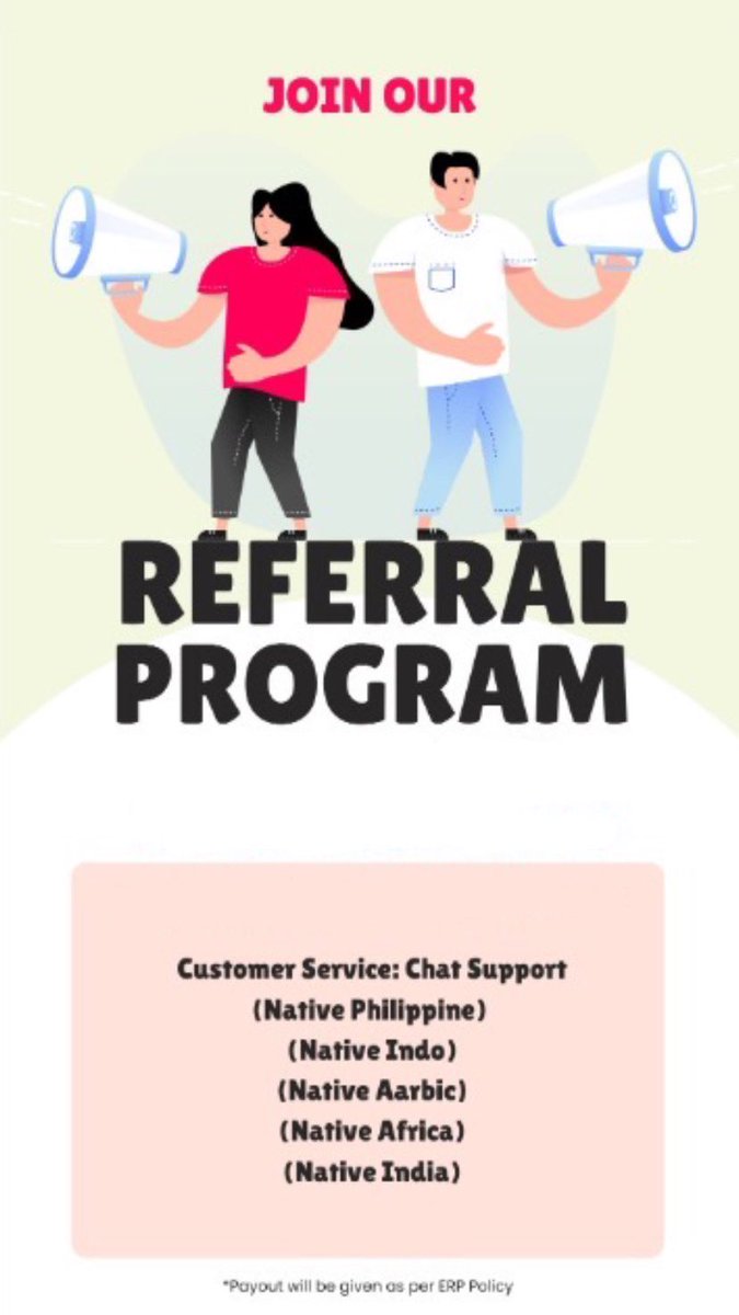 hudaL0L's tweet photo. @worksfess Hi Floks!
The company in Kuala lumpur that im working is hiring for referral:
- min diploma
-active passport 
-has bpo experience (1 yr) (Optional) 
-attach Facebook URl
(accomadation, visa and flight ticket r provided by the company)
💌your resume :
alfinhudamuhammad@gmail.com https://t.co/W5O0SCrZ1Z