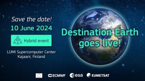 EuroHPC_JU's tweet photo. 🌍Destination Earth goes live 🌍

Today, follow the official event of the #DestinE system going live at the @LUMIhpc in Kajaani, Finland!

➡️This will be a key step for this new digital twin of the #Earth that will help shape a sustainable future!

https://t.co/6rRiTXOb6G https://t.co/V9JlvItTqU