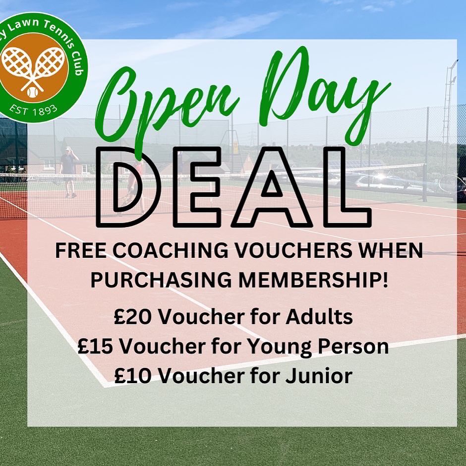Barnsleytennis's tweet photo. Open Day at Barnsley Tennis Club 🎾

Come down and try out tennis. Everyone is welcome to give it a go. Bring your friends and family to get some free coaching or just come down for a hit. Coaches and committee members will be around to help out. https://t.co/ZNoENa9PJV