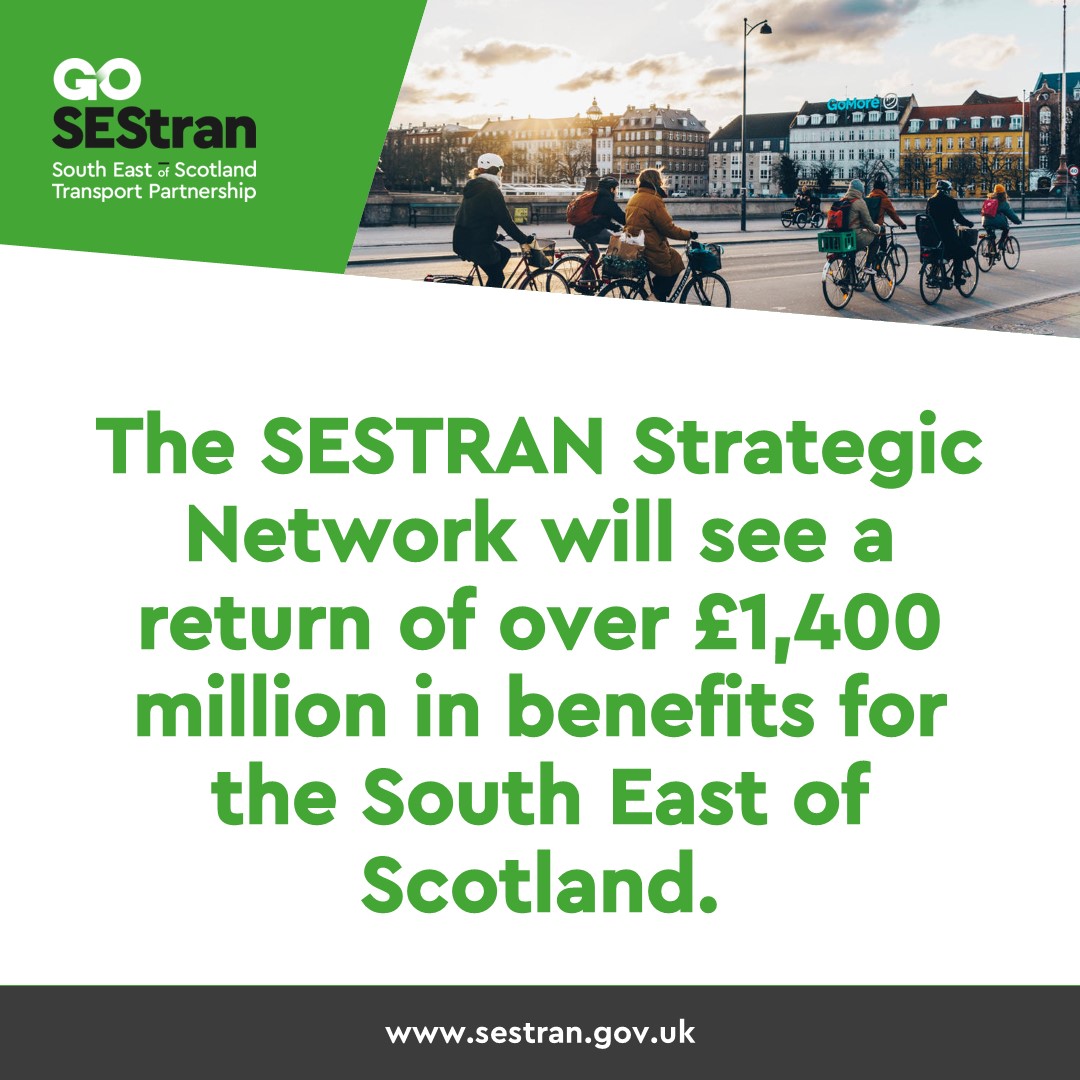 The SEStran Strategic Network report outlines a vision for the development of active travel infrastructure across the region and has been recently renewed. 

Read more about the renewed SEStran Strategic Network at: sestran.gov.uk/refreshed-sest…