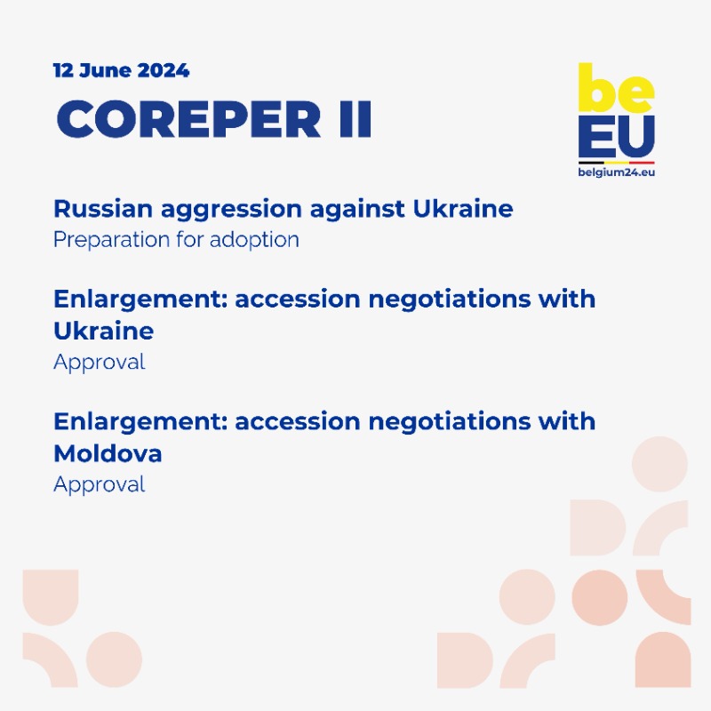BelgiuminEU's tweet photo. This week's agenda for #COREPERI and #COREPERII.

#EU2024BE