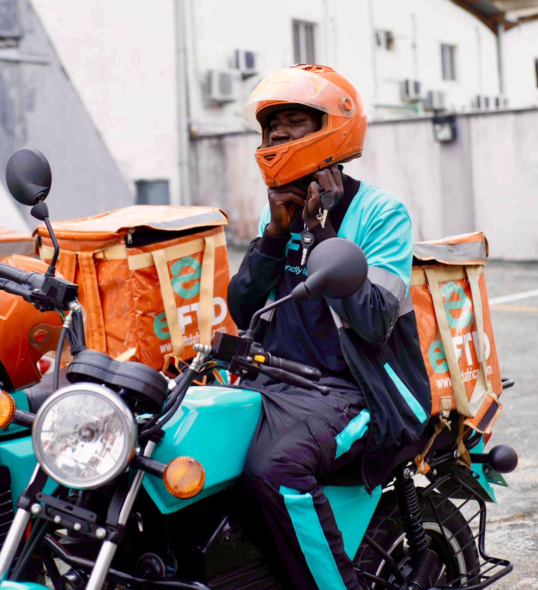 eFTDAfrica's tweet photo. Good morning and Happy Monday! 

As the week begins, why not make a sustainable choice for your logistics needs? Our fully electric motorcycle fleet is ready to deliver your packages swiftly and reliably while minimizing environmental impact. 

With our services, you’re not just ensuring timely deliveries; you’re also supporting a sustainable future. Let’s start this week with a commitment to sustainability and efficiency.

Visit https://t.co/IwpUgiRIRu to get started!

#SustainableLogistics #ElectricMotorcycles #EcoFriendlyDeliveries