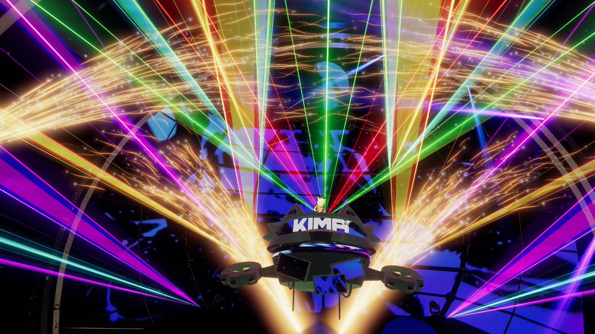 GrinningHamster's tweet photo. @Lowfategg @justkimathings The fantastic lasershow with all that colors fit perfect to Kimas wonderfull set!  🧡💛💚❤️ https://t.co/QhujKVv0l8