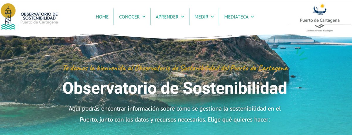 PuertodeCtg's tweet photo. La nueva web del Observatorio de la Sostenibilidad #PuertodeCartagena es un espacio de conocimiento, transferencia y visibilidad de la sostenibilidad,que integra las acciones que desarrollamos en beneficio de la sociedad y de la protección del entorno.
⤵️
https://t.co/y8eHJ62OQe https://t.co/h5NN4GEHyP