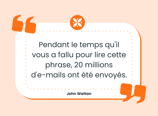 ⚡"𝗣𝗲𝗻𝗱𝗮𝗻𝘁 𝗹𝗲 𝘁𝗲𝗺𝗽𝘀 𝗱𝗲 𝗹𝗶𝗿𝗲 𝗰𝗲𝘁𝘁𝗲 𝗽𝗵𝗿𝗮𝘀𝗲 : 𝟮𝟬 𝗺𝗶𝗹𝗹𝗶𝗼𝗻𝘀 𝗱'𝗲𝗺𝗮𝗶𝗹𝘀 𝗲𝗻𝘃𝗼𝘆𝗲́𝘀"

Mais dans ces 20 millions de messages, comment se démarquer ?
La solution : un emailing hyper-ciblé adossé à votre CRM !