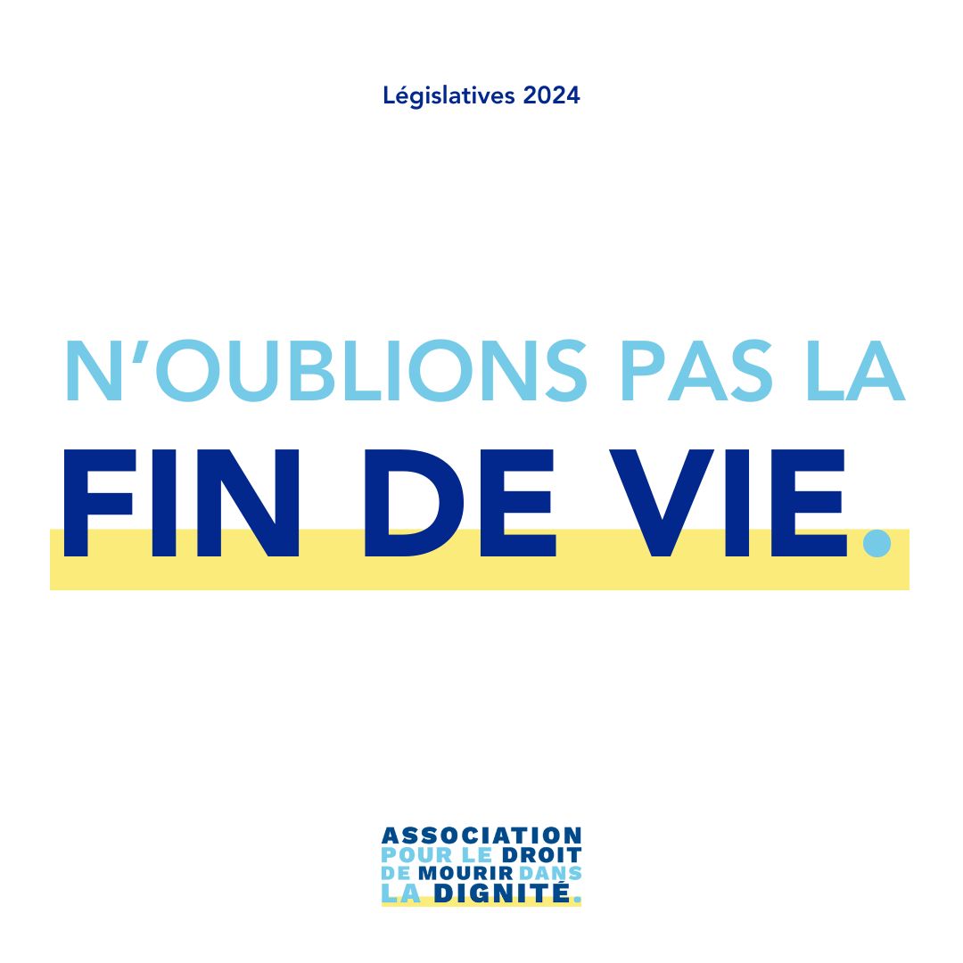 ADMDFRANCE's tweet photo. 🏛️ Le projet de loi #FindeVie tombe aux oubliettes, victime collatérale de la #DissolutionAssemblée... 
🗳️ #Législatives2024 : Faisons du droit de mourir dans la dignité une réalité pour tous, n’oublions pas la #FindeVie ! https://t.co/ZT8XcRRo2e
