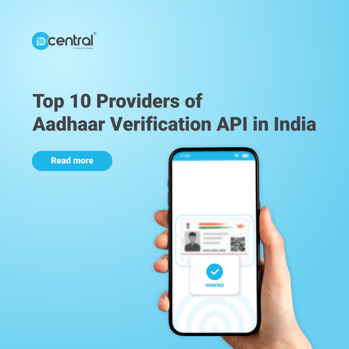 idcentral_io's tweet image. Speed up onboarding with Aadhaar Verification APIs!  Check out our blog on the Top 10 Aadhaar Verification API Providers in India for 2024. Enhance security and fast-track KYC compliance. Read more: zurl.co/7Xs2

#AadhaarAPI #CustomerOnboarding #KYC #BusinessSolutions